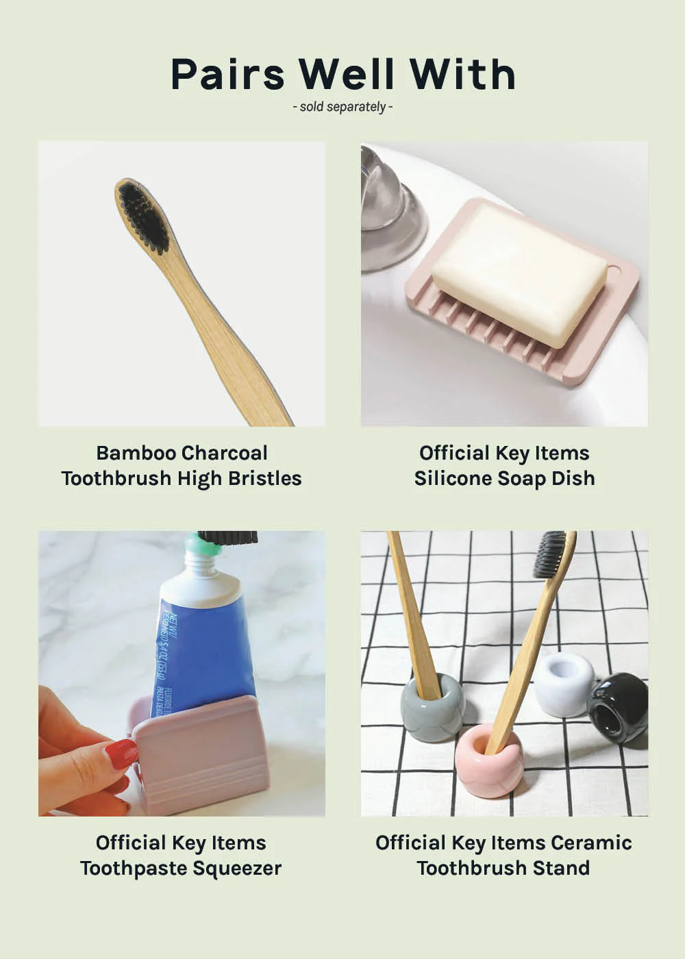 Official Key Items Square Ceramic Toothbrush Stand - Image 6