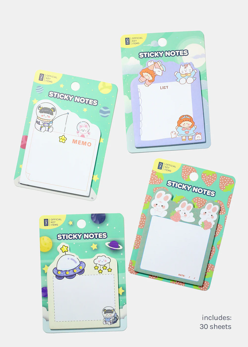 Official Key Items Sticky Notes
