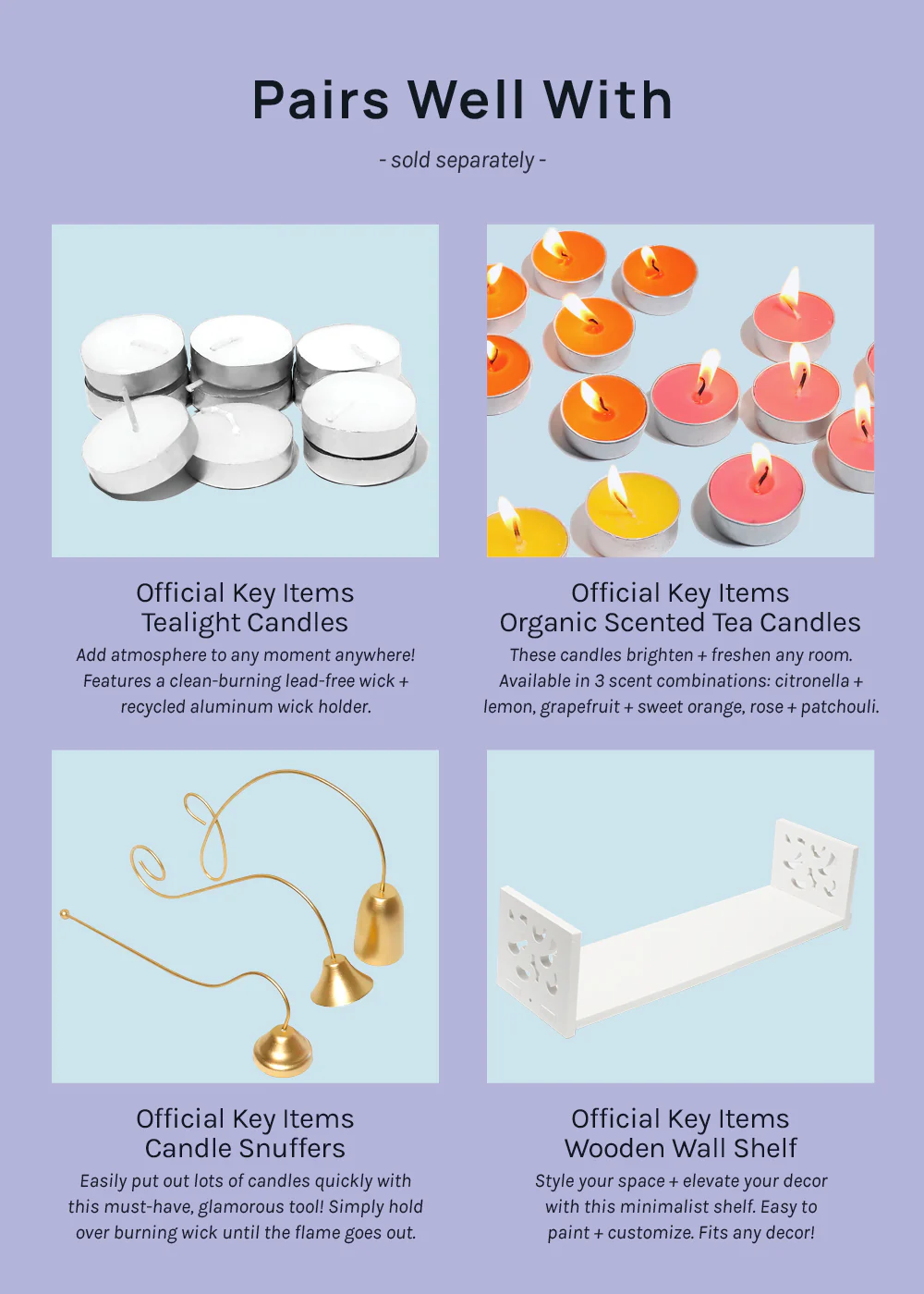 Official Key Items Tealight Holder + Shadow Casters - Image 6