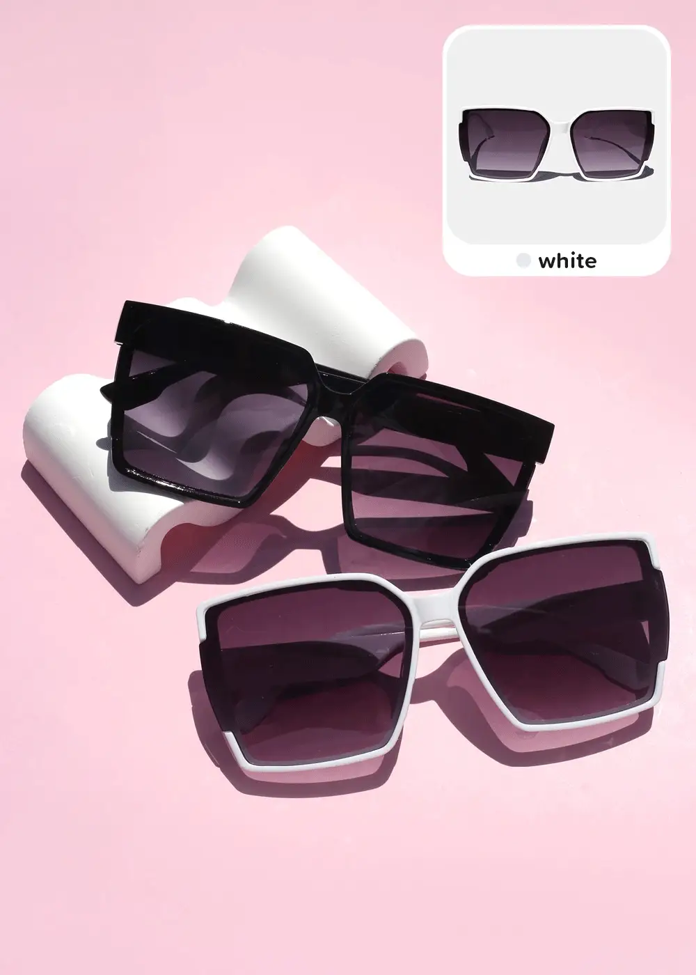 Oversized Chic Rectangular Glasses