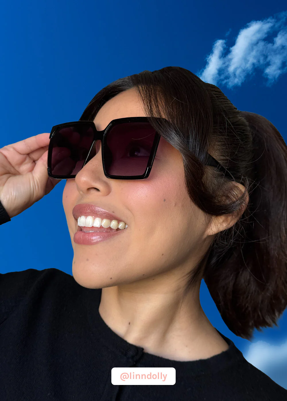 Oversized Chic Rectangular Glasses - Image 2