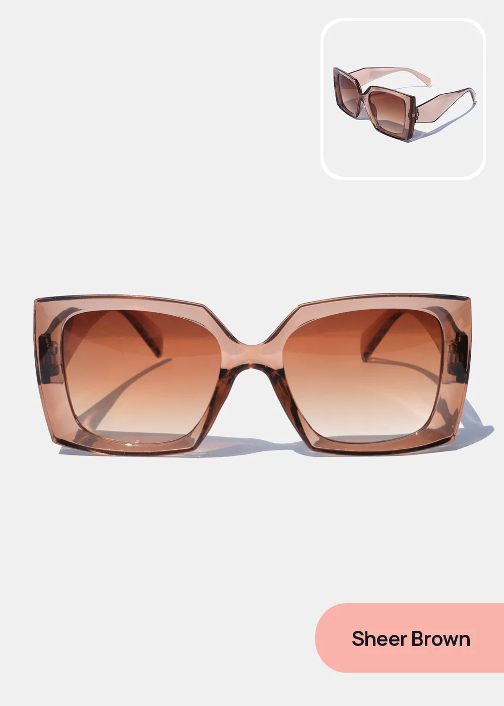 Oversized Trendy Sheer Sunglasses - Image 2
