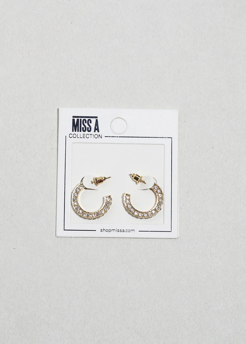 Pavé Mini Hoop Earrings - Image 4