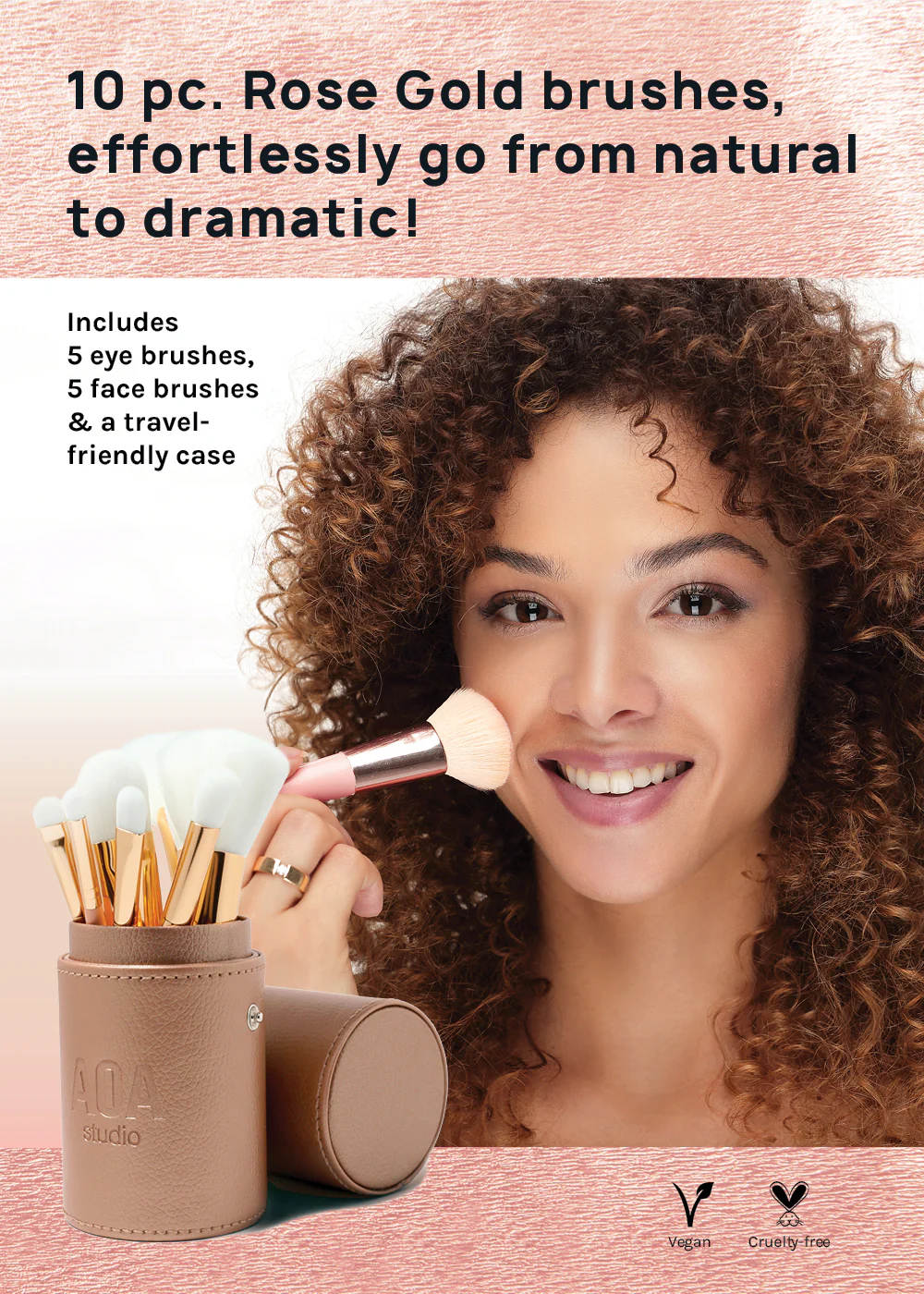Paw Paw Rose Gold Brush Set - Image 2