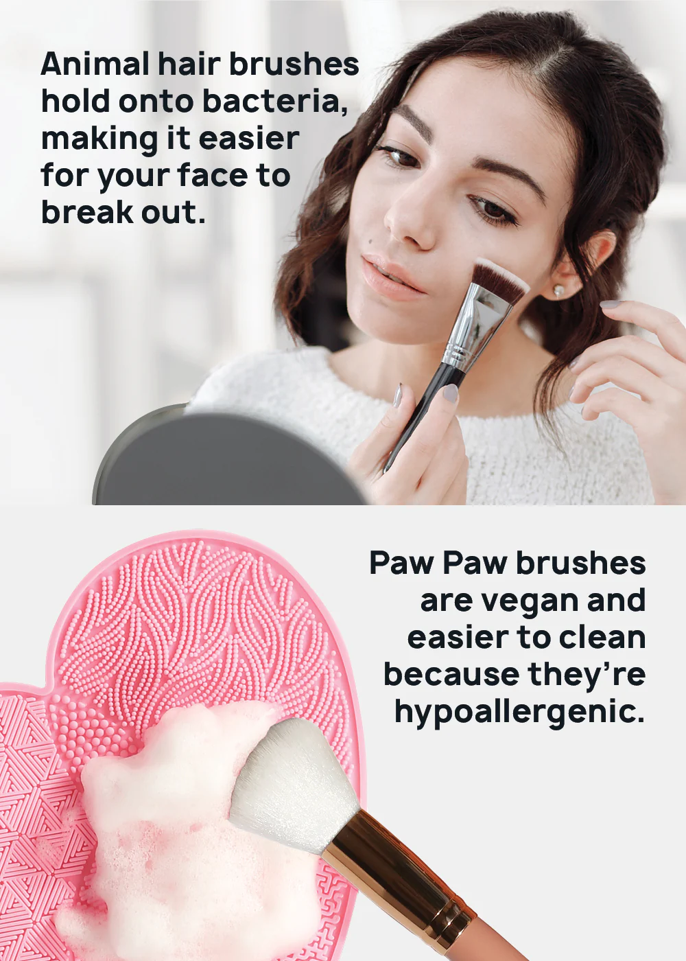 Paw Paw Rose Gold Brush Set - Image 3