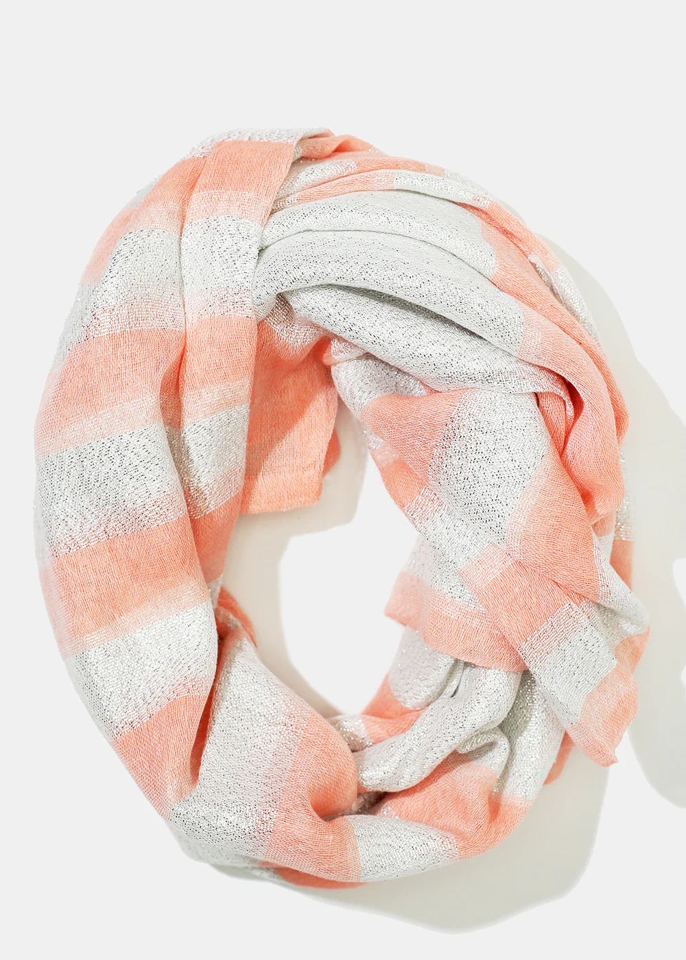 A+ Pink Glitter Mesh Lightweight Scarf