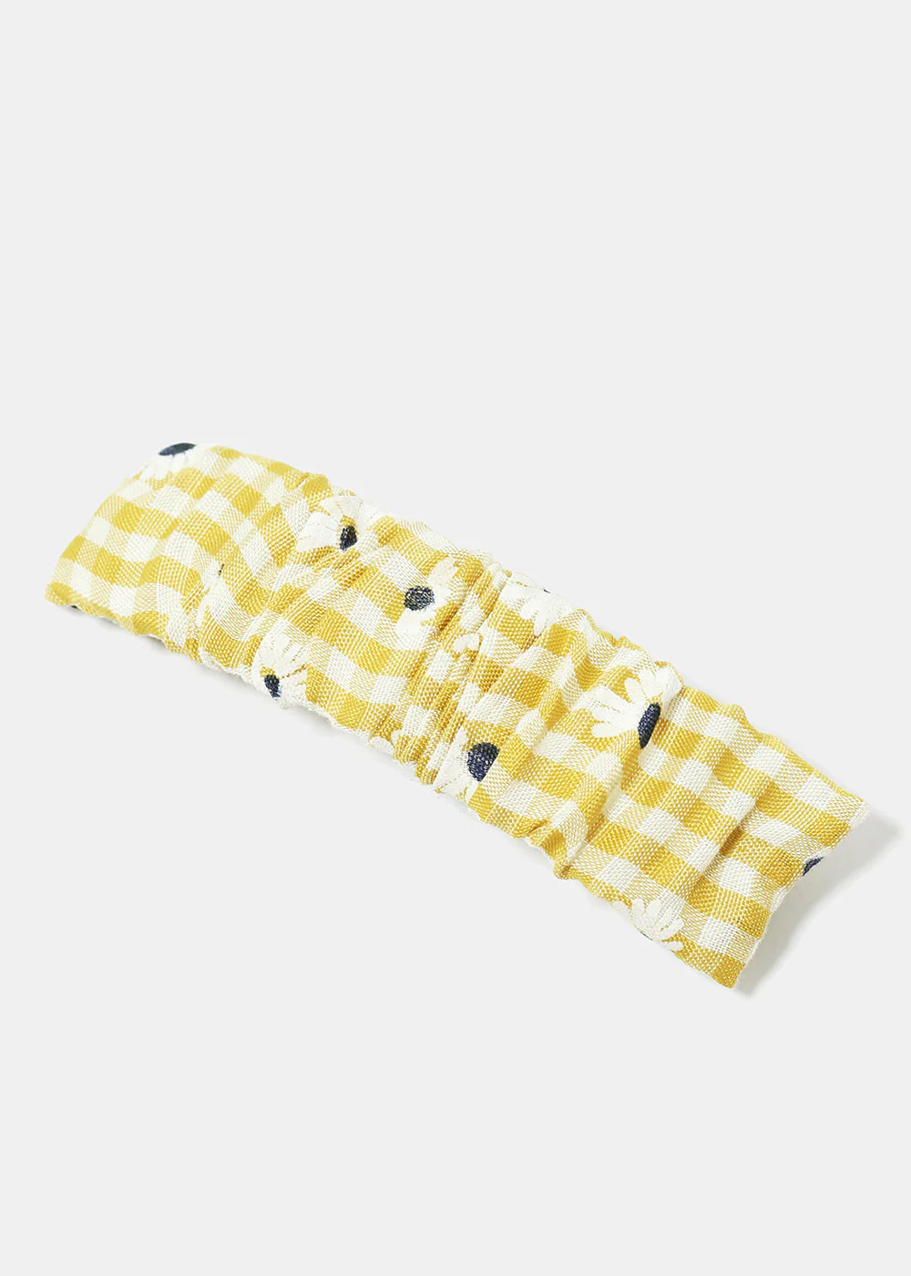 Plaid & Flower Print Hair Pin - Image 9