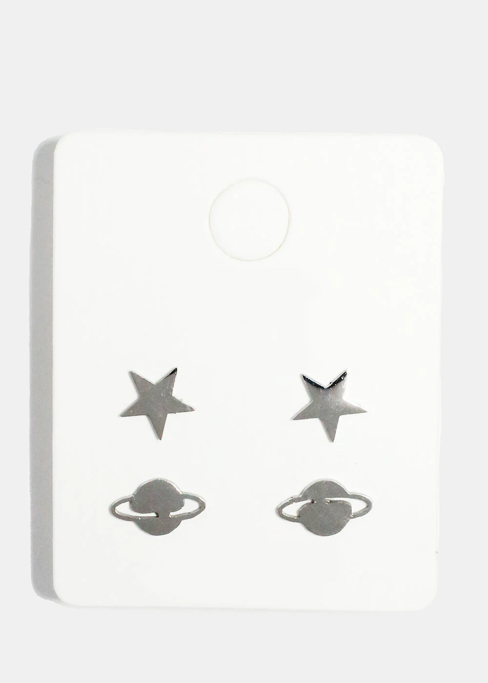 Planet and Stars Stud Earrings Set - Image 3