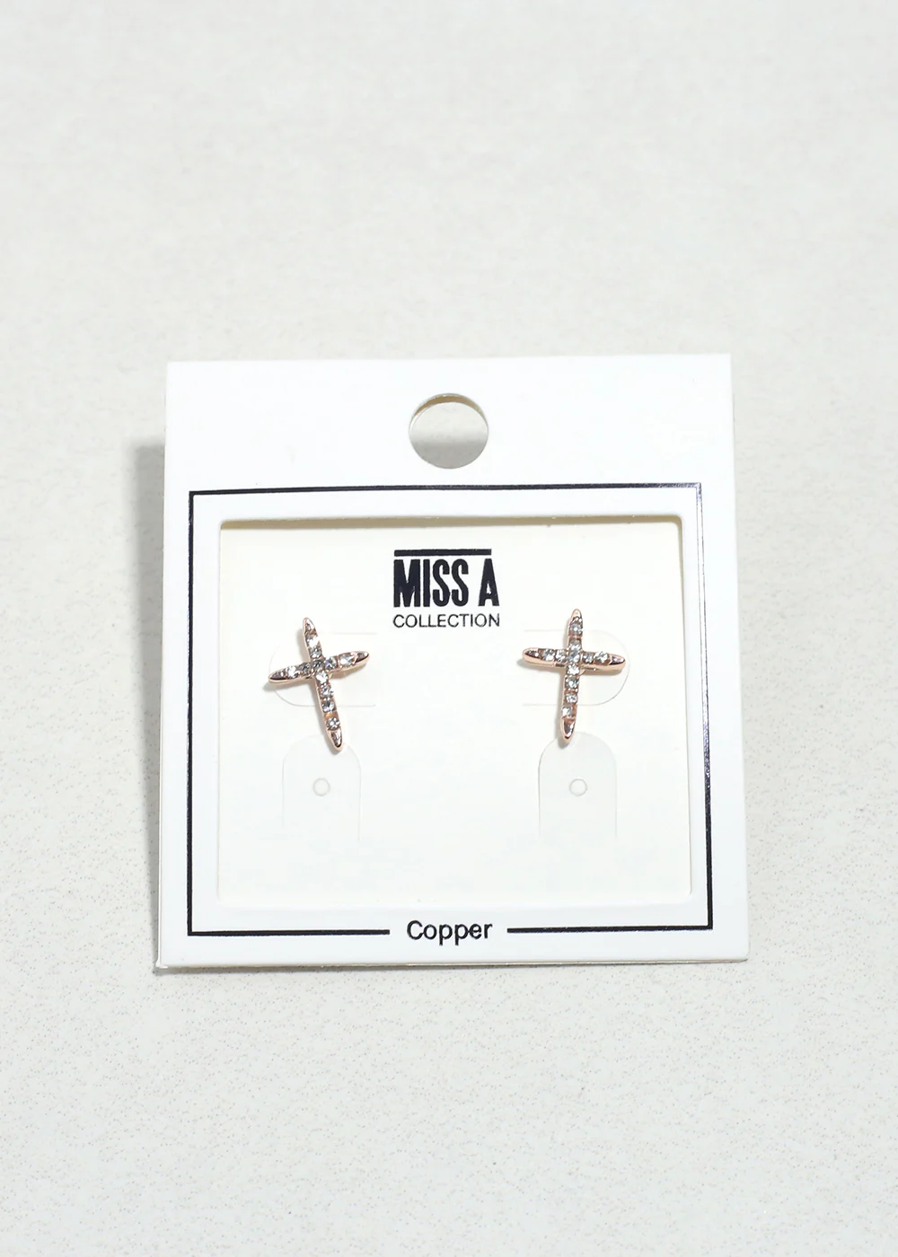 Radiant Faith Cross Stud Earrings - Image 2