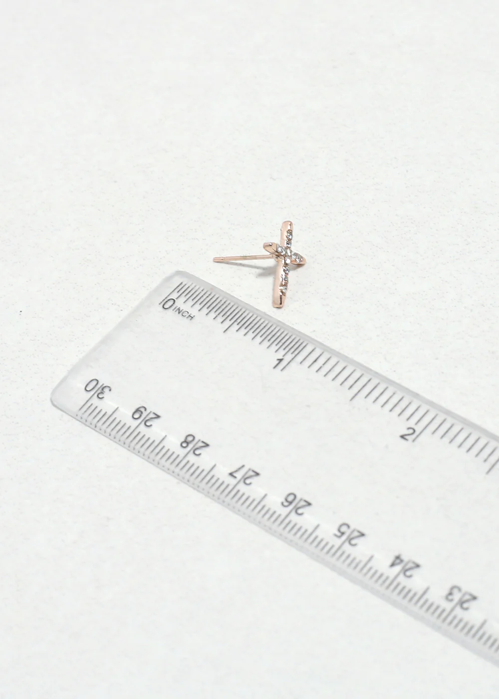 Radiant Faith Cross Stud Earrings - Image 3