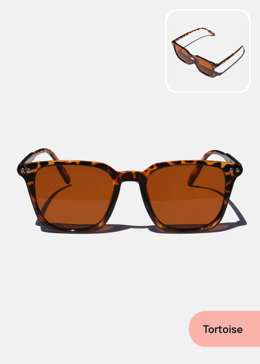 Rectangular Double-Bridge Sunglasses - Image 3