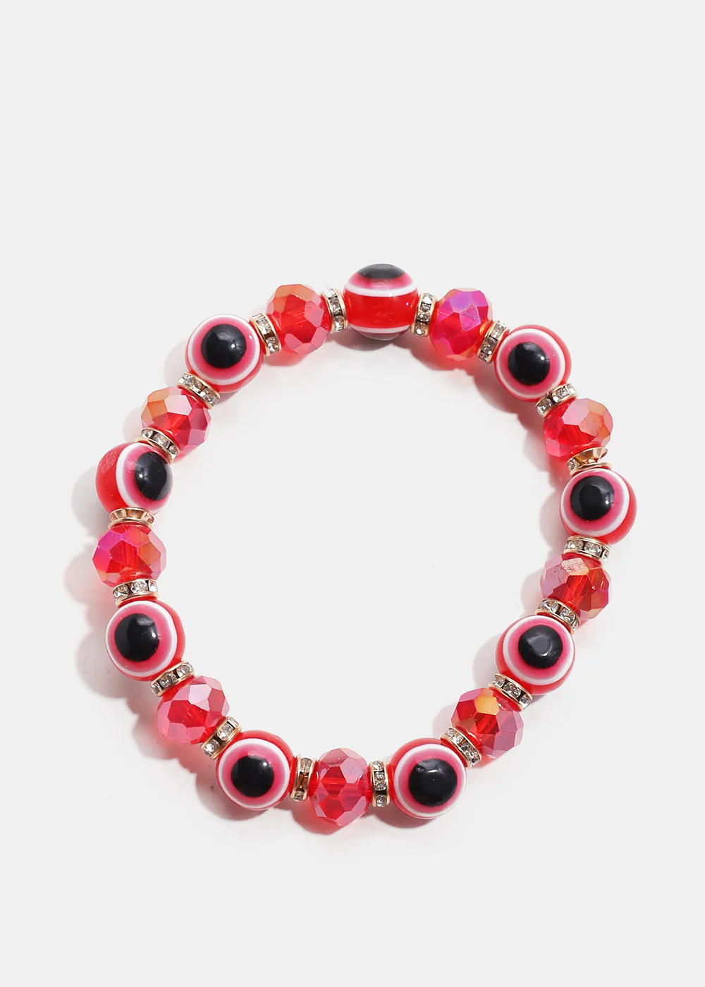 Red Evil Eye Bead Bracelet - Image 2