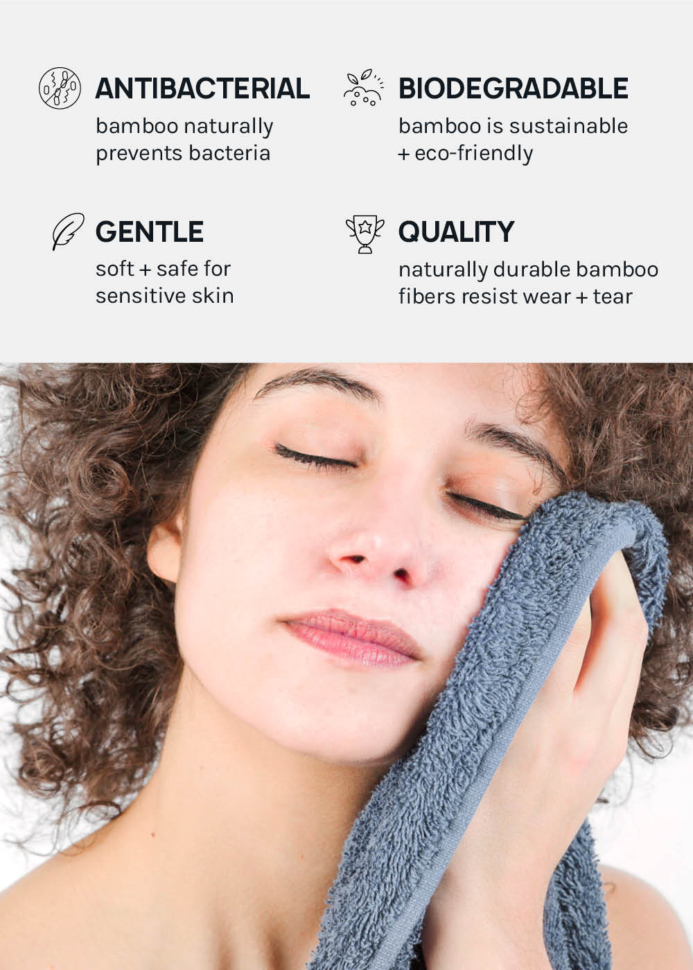 Reuse 100% Bamboo Cotton Washcloth - Image 3