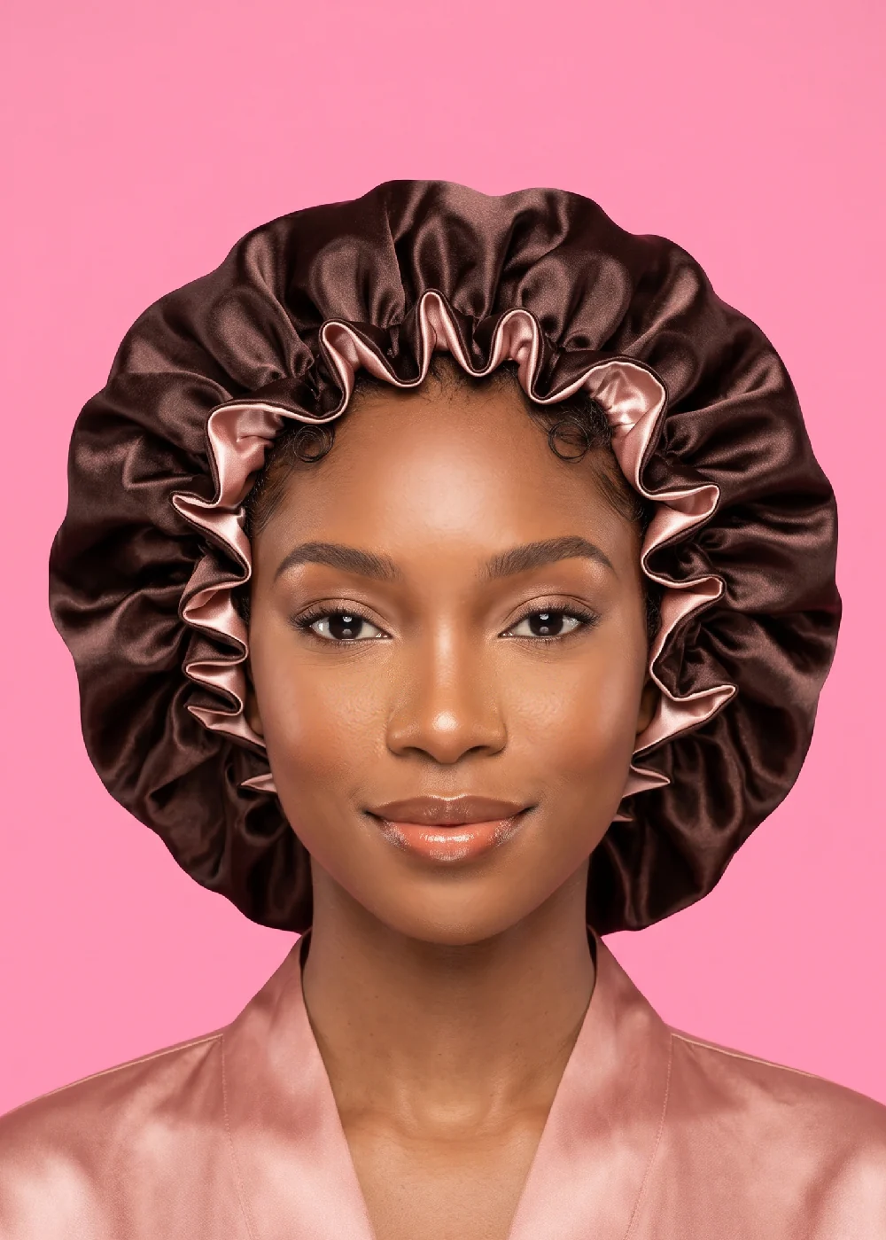 Reversible Silky Satin Bonnet - Double Layered