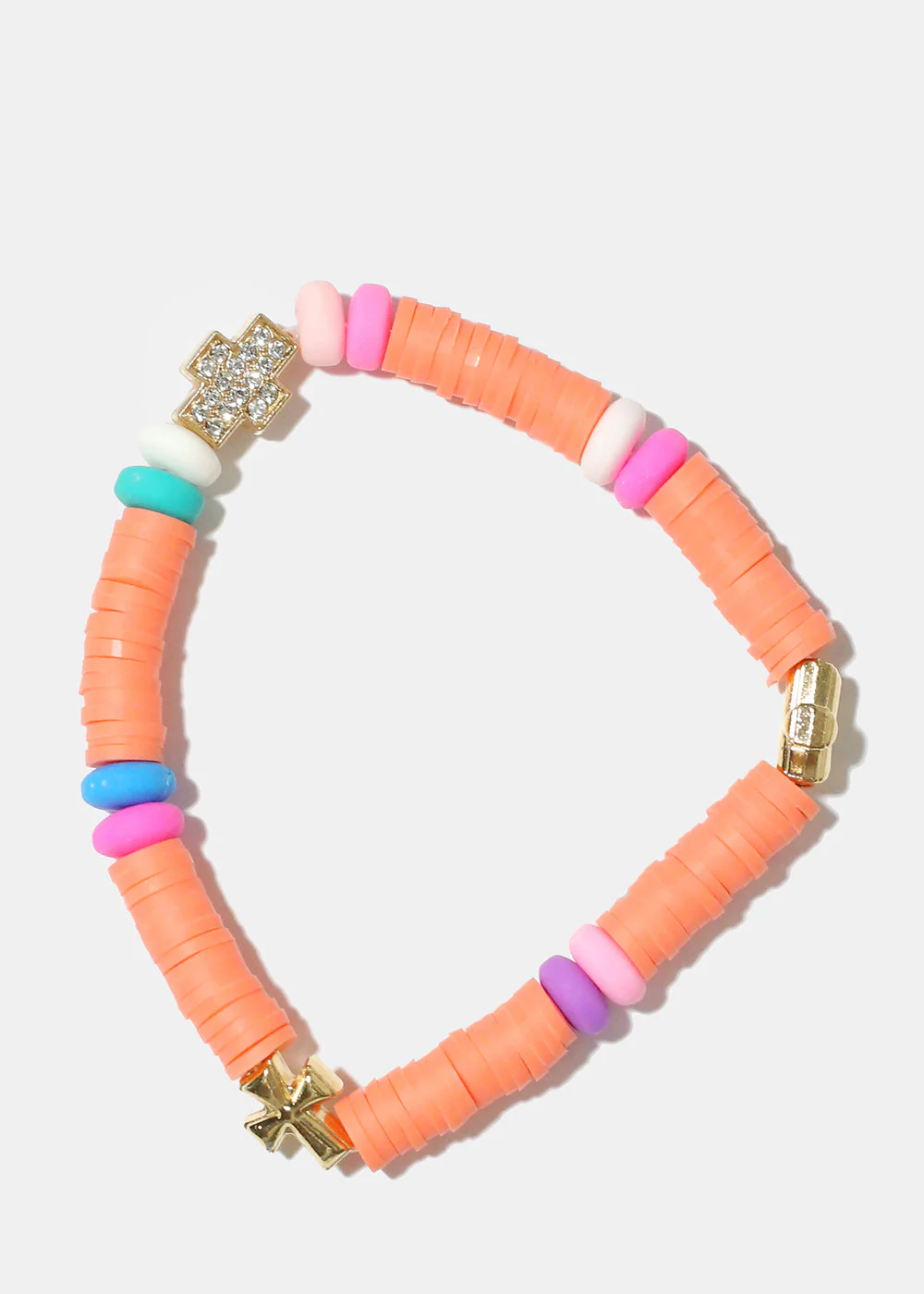 Rhinestone Cross Bead Bracelet - Image 3