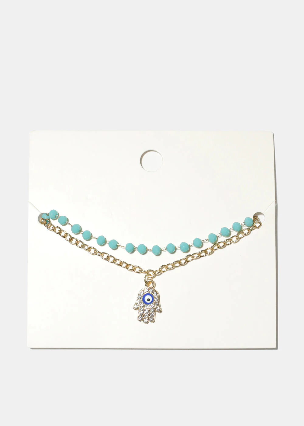 Rhinestone Hamsa Hand Bracelet - Image 2