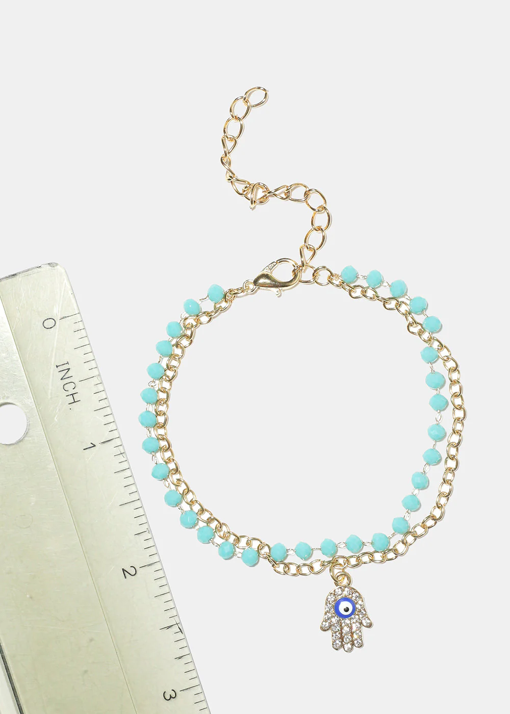 Rhinestone Hamsa Hand Bracelet - Image 3