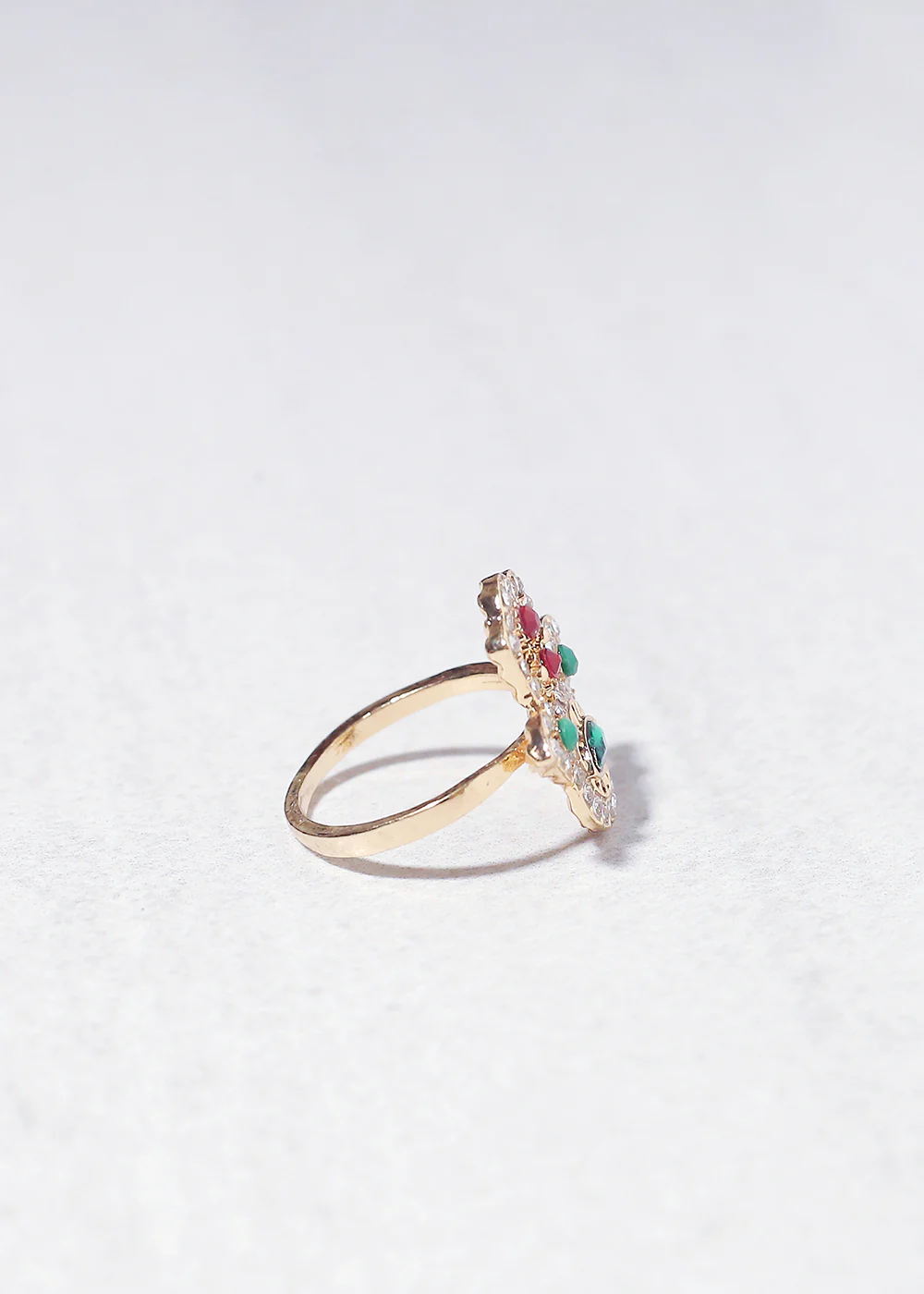 Rhinestone Hamsa Hand Ring - Image 2
