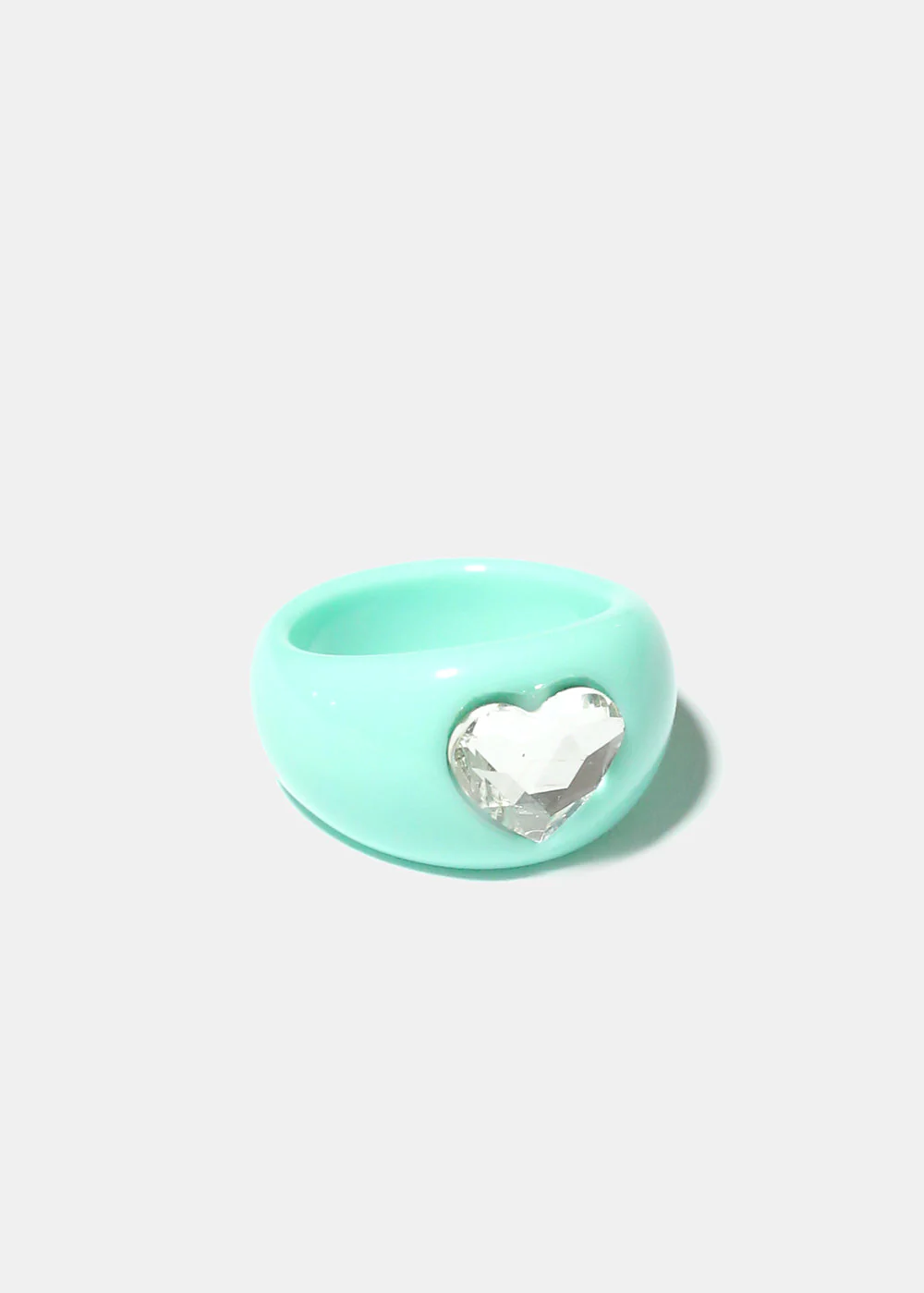 Rhinestone Heart Ring - Image 3