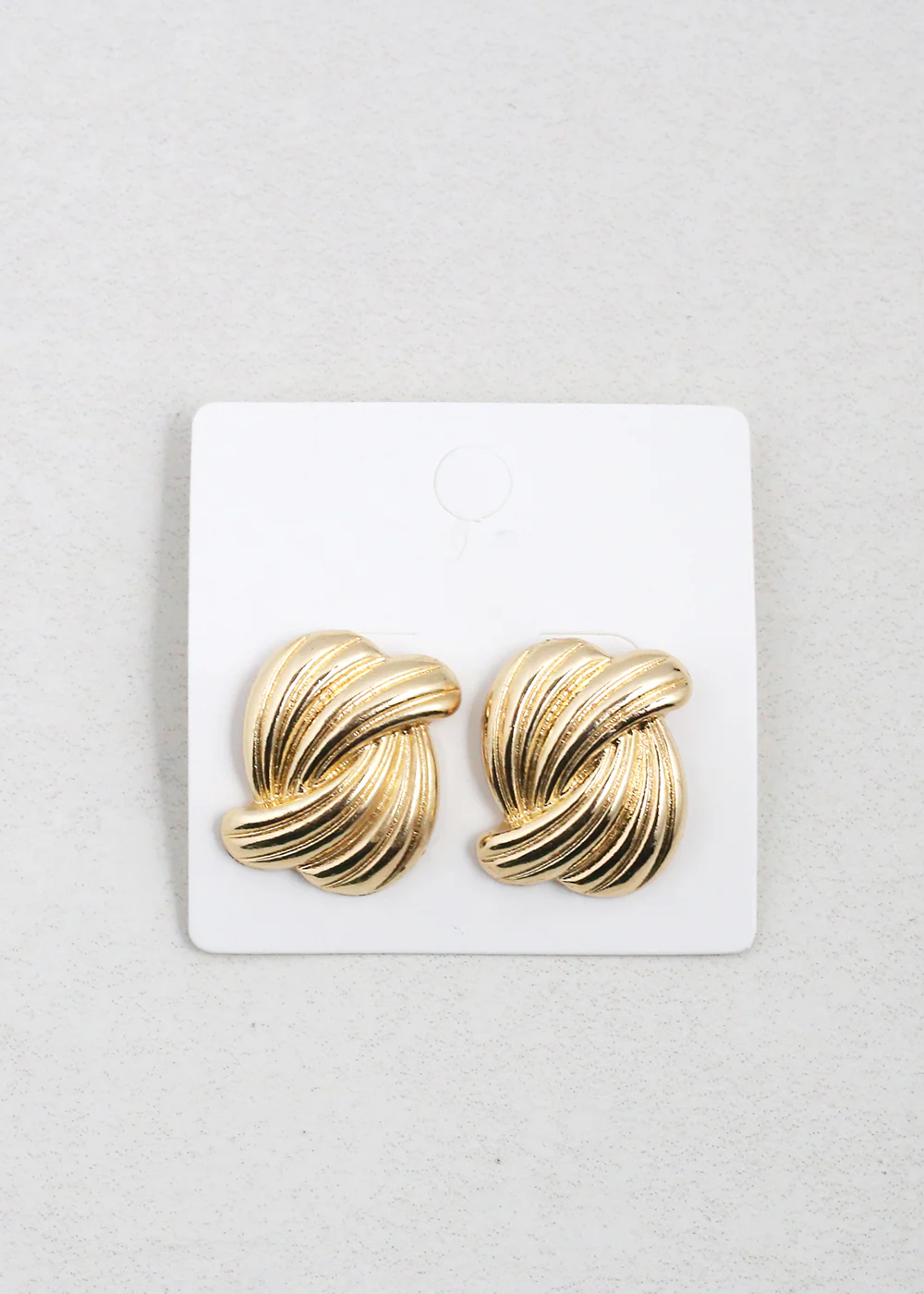 Ribbed Twisted Knot Earrings