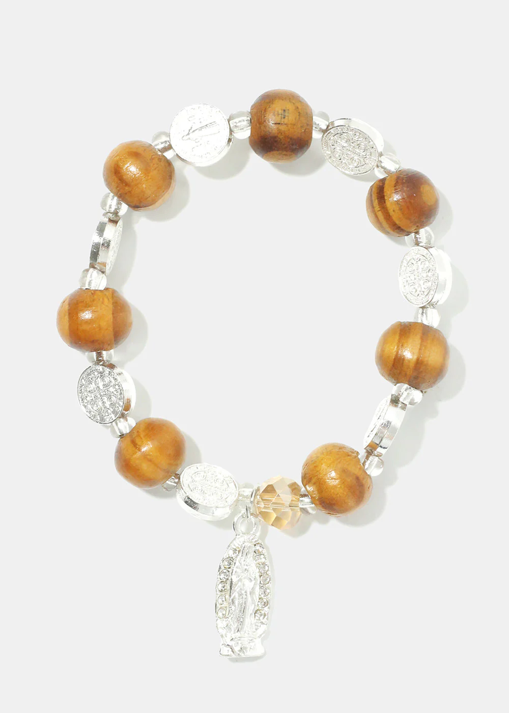 Rosary Wood Bead Bracelet - Image 6