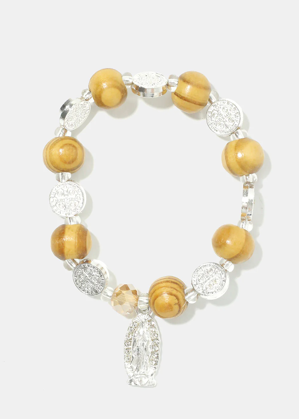 Rosary Wood Bead Bracelet - Image 7