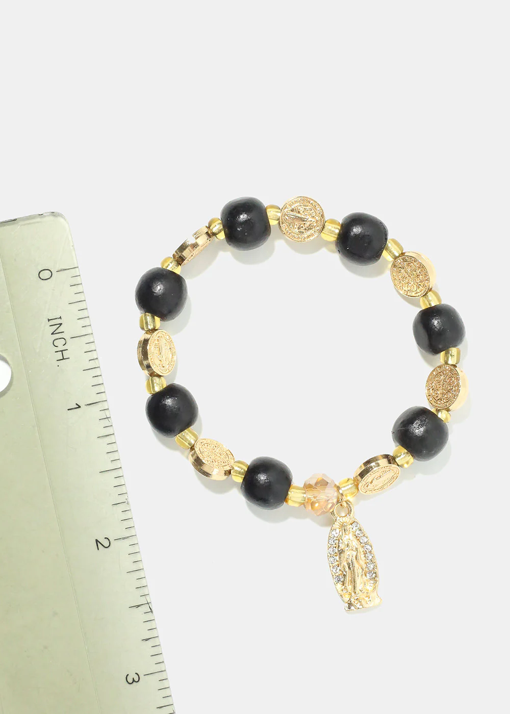 Rosary Wood Bead Bracelet - Image 8