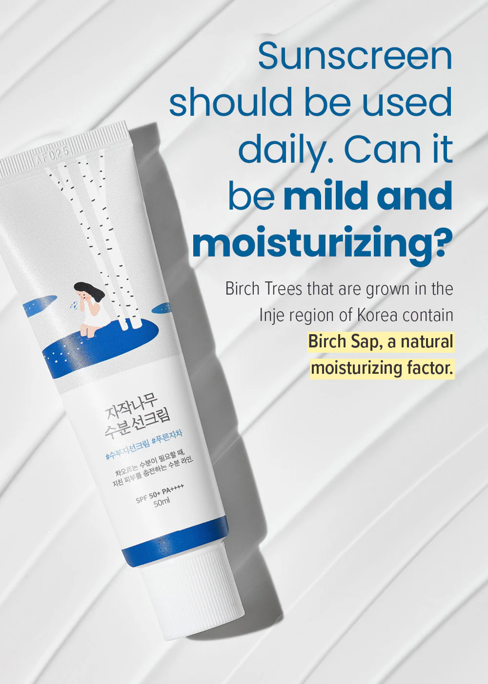 ROUND LAB Birch Juice Moisturizing UVLock Sunscreen 50ml - Image 2