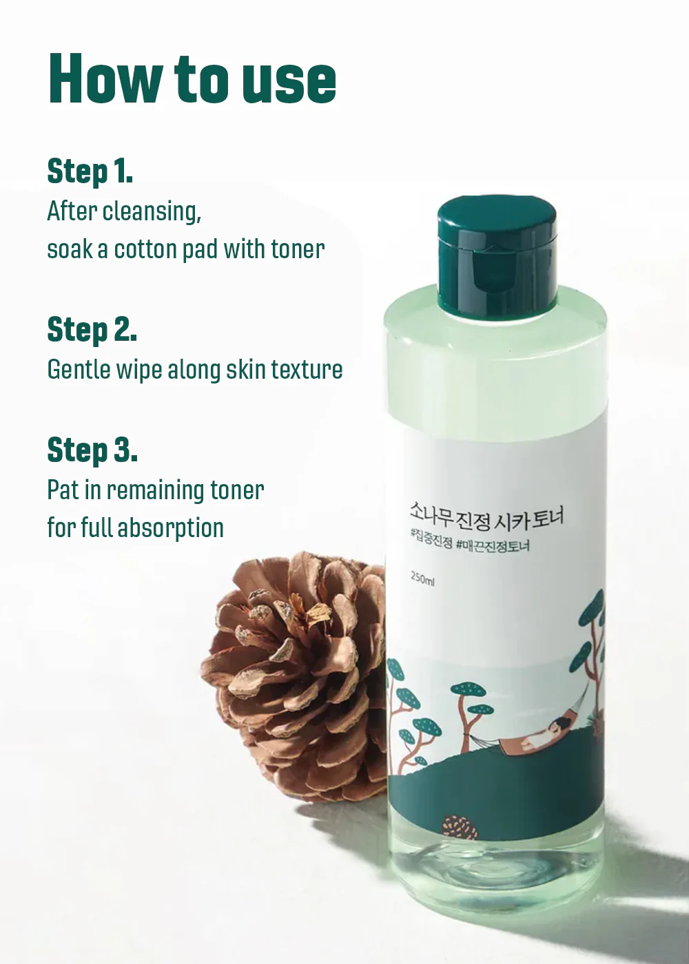 ROUND LAB Pine Calming Cica Toner 250ml - Image 9