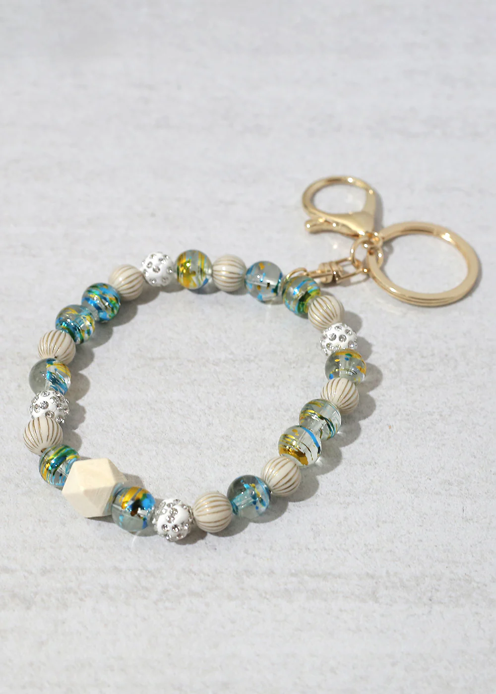 Rustic Beaded Keychain Bracelet - Image 5