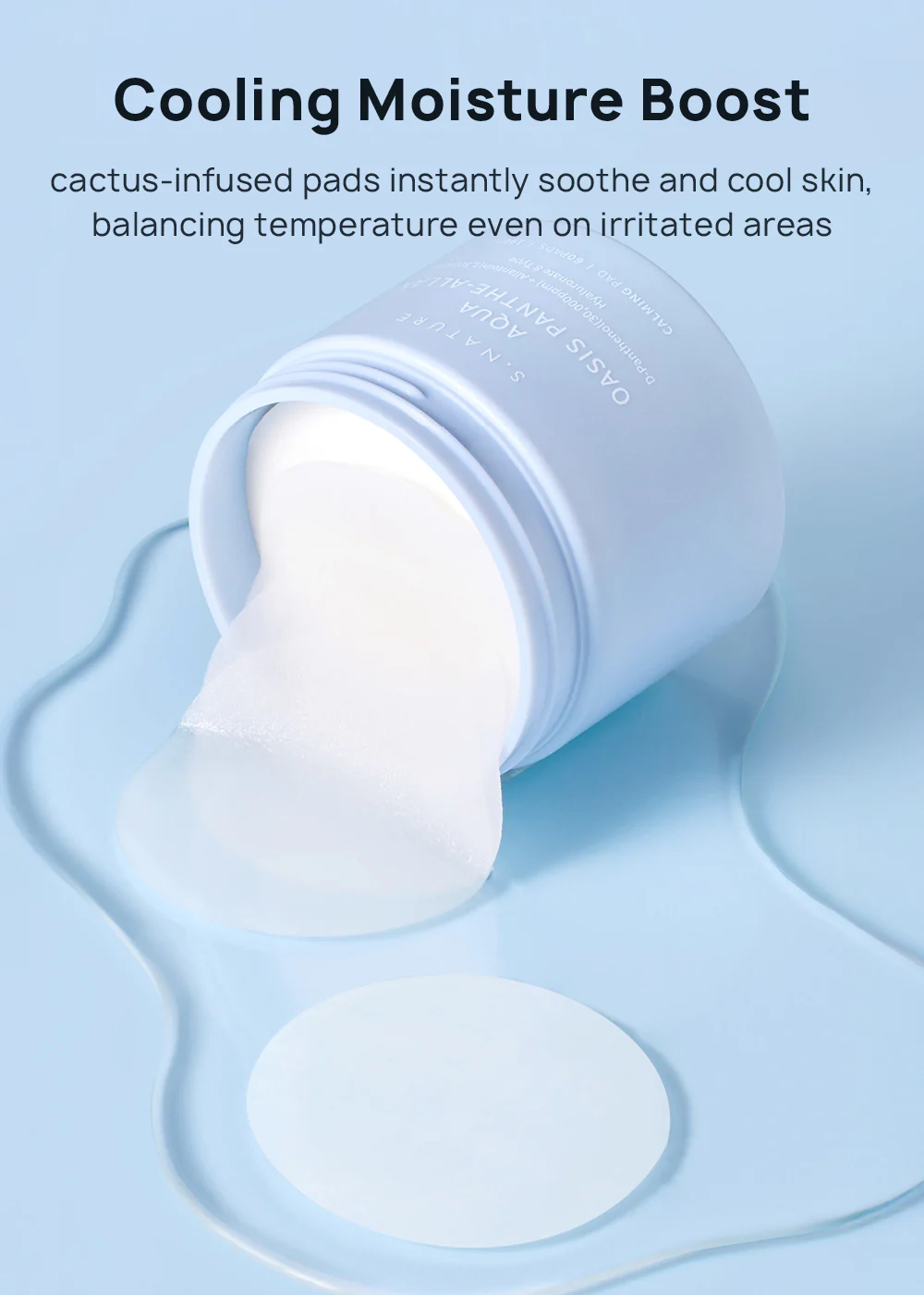 S.NATURE Aqua Oasis Panthe-Allan Calming Pad (60 Pads) - Image 3