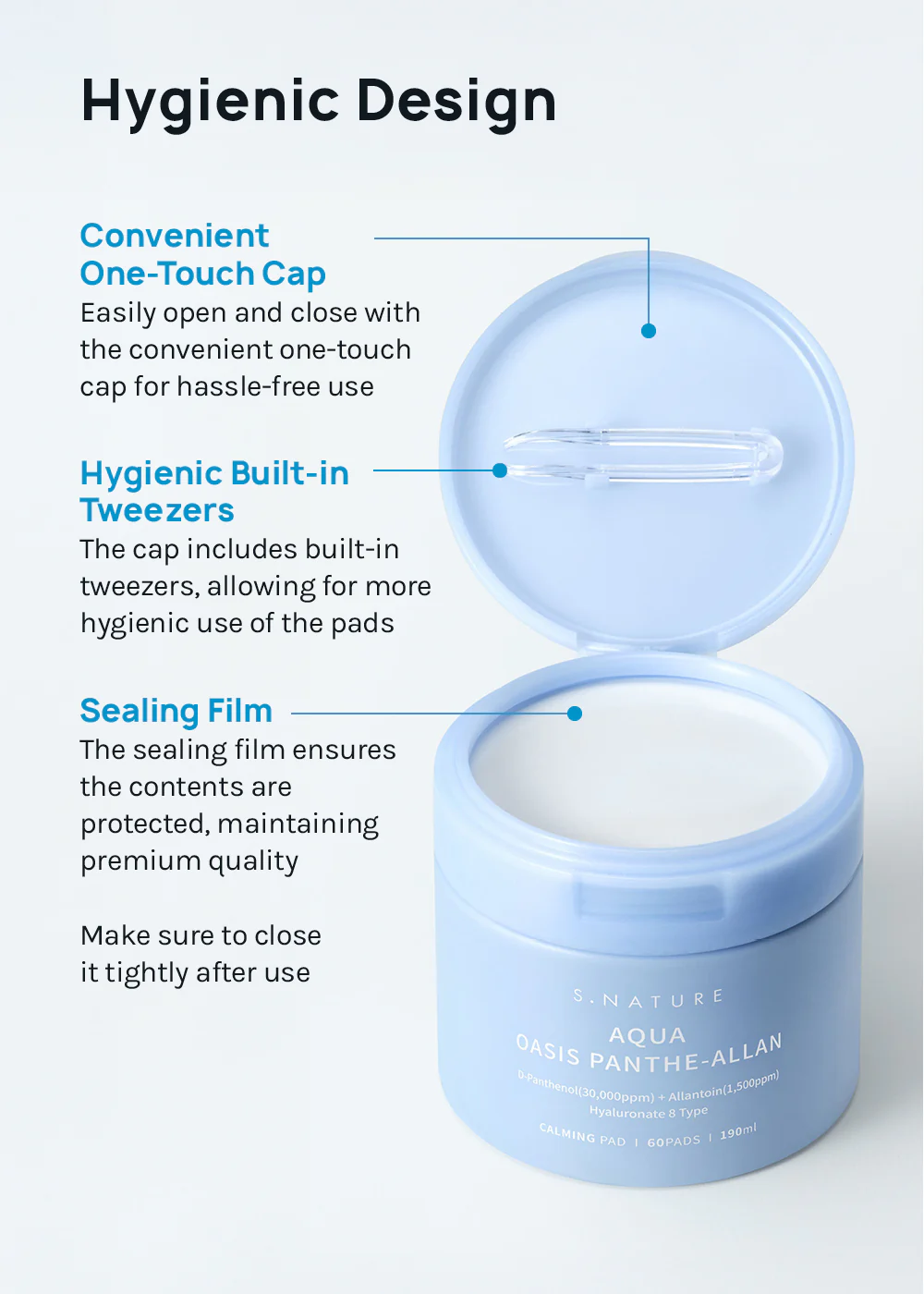 S.NATURE Aqua Oasis Panthe-Allan Calming Pad (60 Pads) - Image 6