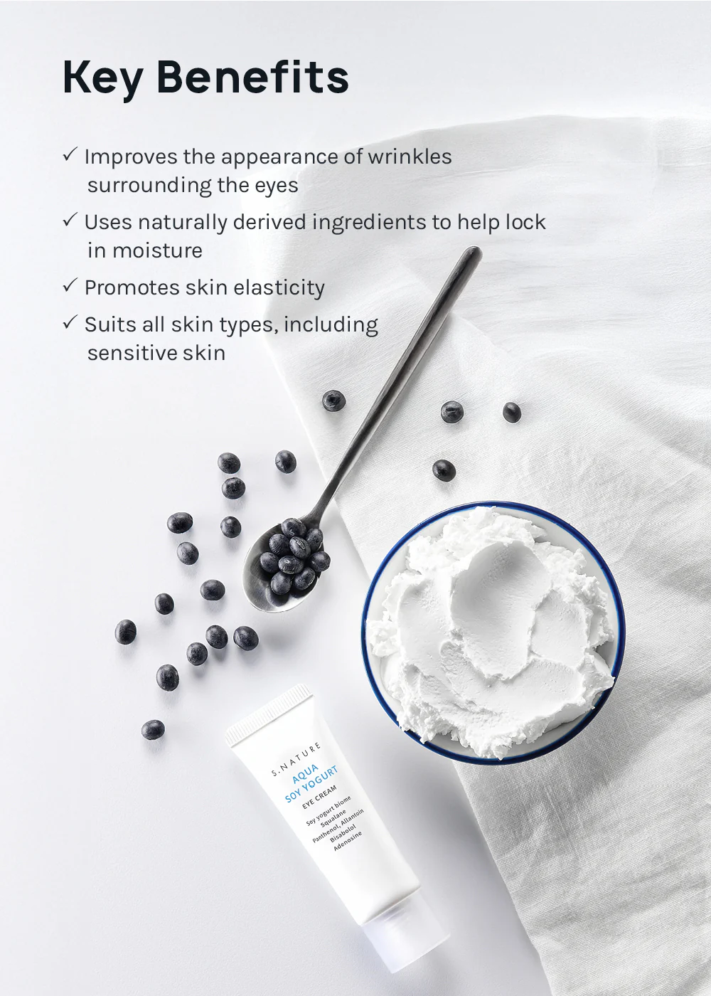 S.NATURE Aqua Soy Yogurt Eye Cream 25ml - Image 4
