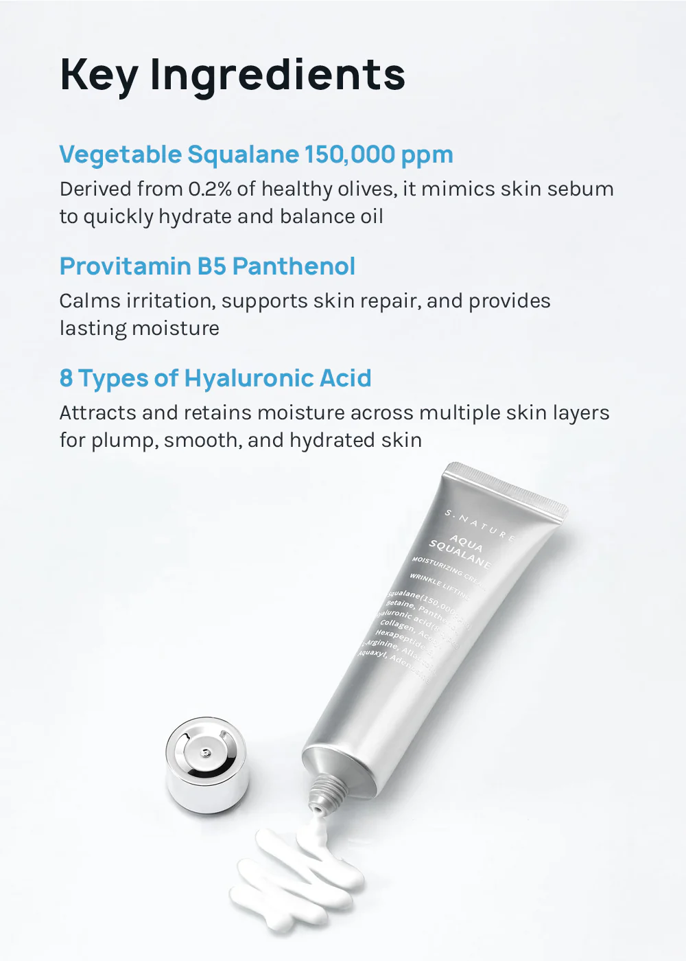 S.NATURE Aqua Squalane Moisturizing Cream 60ml - Image 4