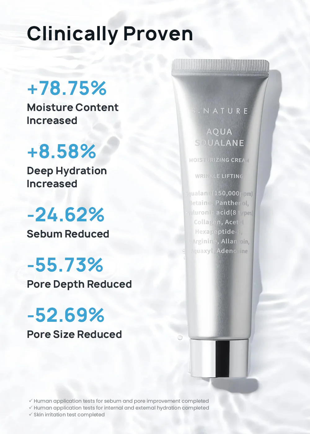 S.NATURE Aqua Squalane Moisturizing Cream 60ml - Image 5