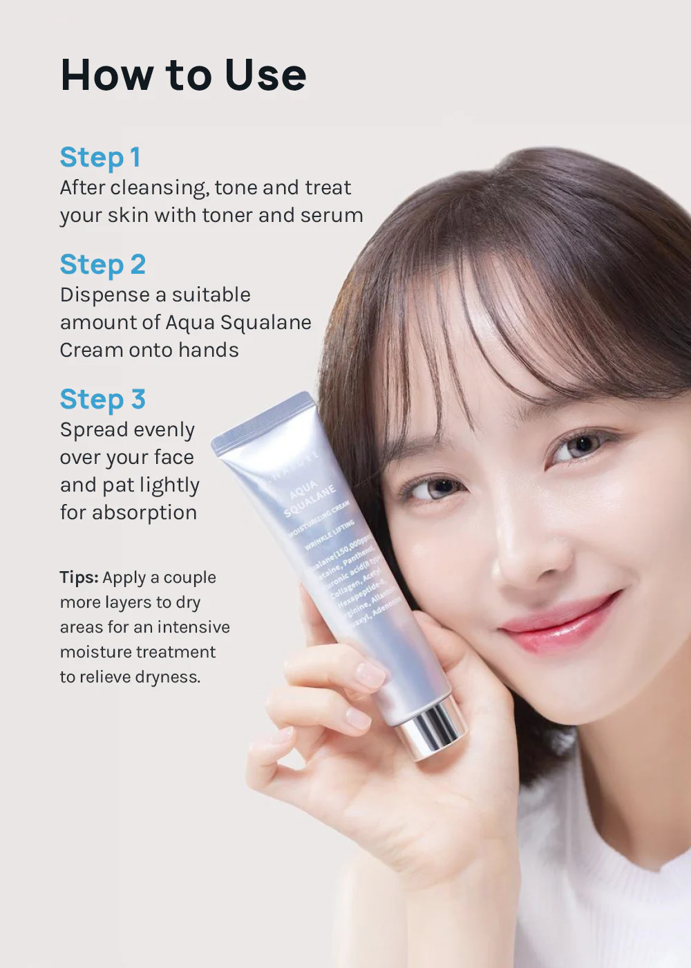 S.NATURE Aqua Squalane Moisturizing Cream 60ml - Image 6