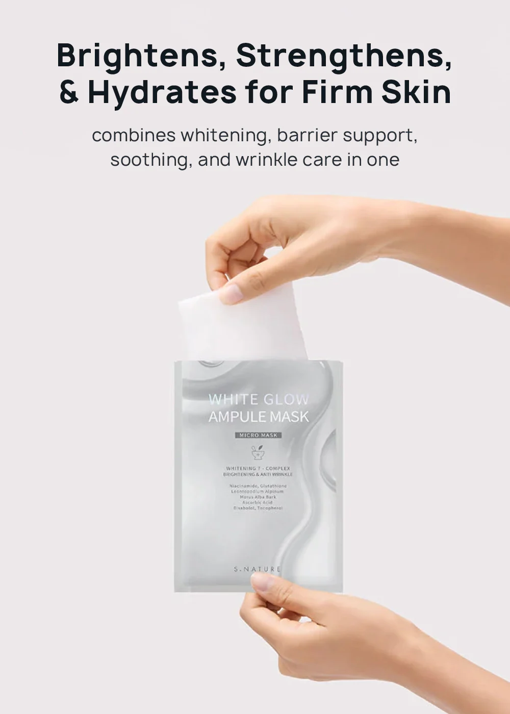 S.NATURE White Glow Ampule Mask - Image 3