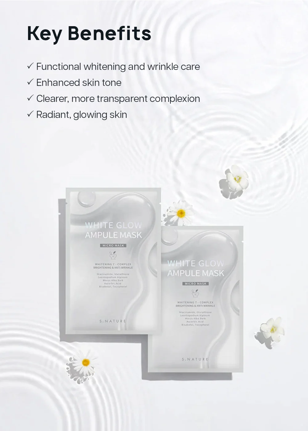 S.NATURE White Glow Ampule Mask - Image 5