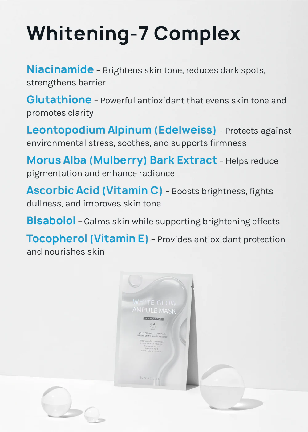 S.NATURE White Glow Ampule Mask - Image 6
