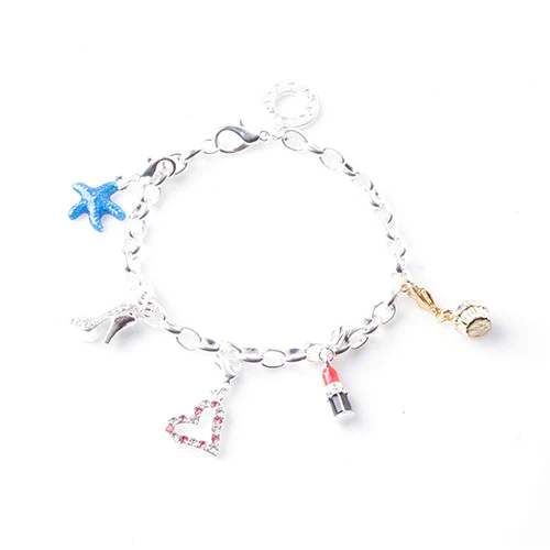 Silver Clear Initial P Dangle Charm - Image 2