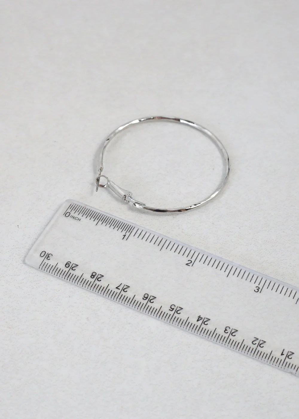 Silver Hoop Earrings - Image 2
