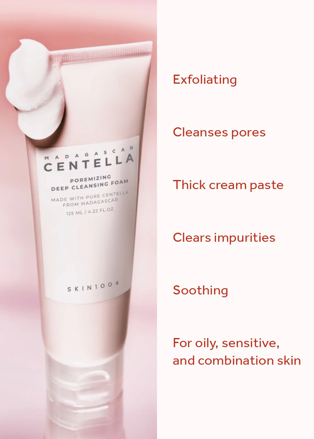 SKIN1004 Madagascar Centella Poremizing Deep Cleansing Foam 125ml - Image 4