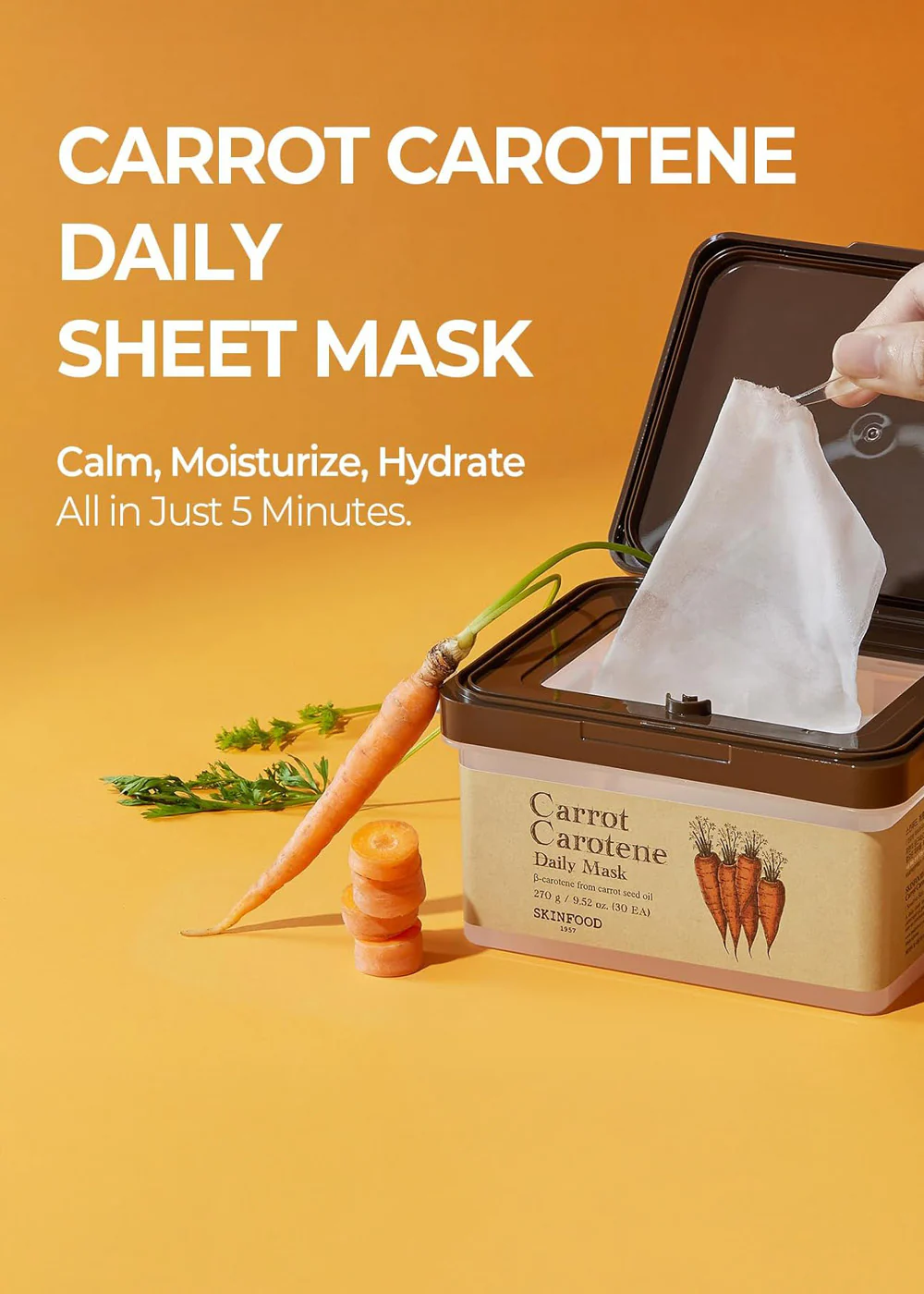 SKINFOOD Carrot Carotene Daily Mask (30 Masks) - Image 2