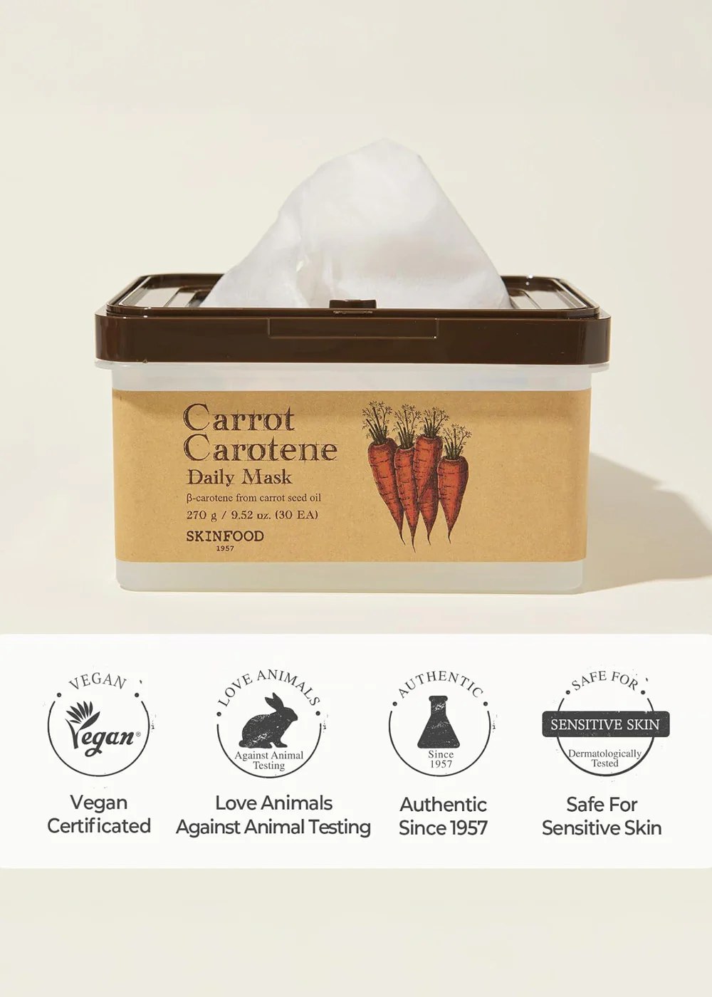 SKINFOOD Carrot Carotene Daily Mask (30 Masks) - Image 4