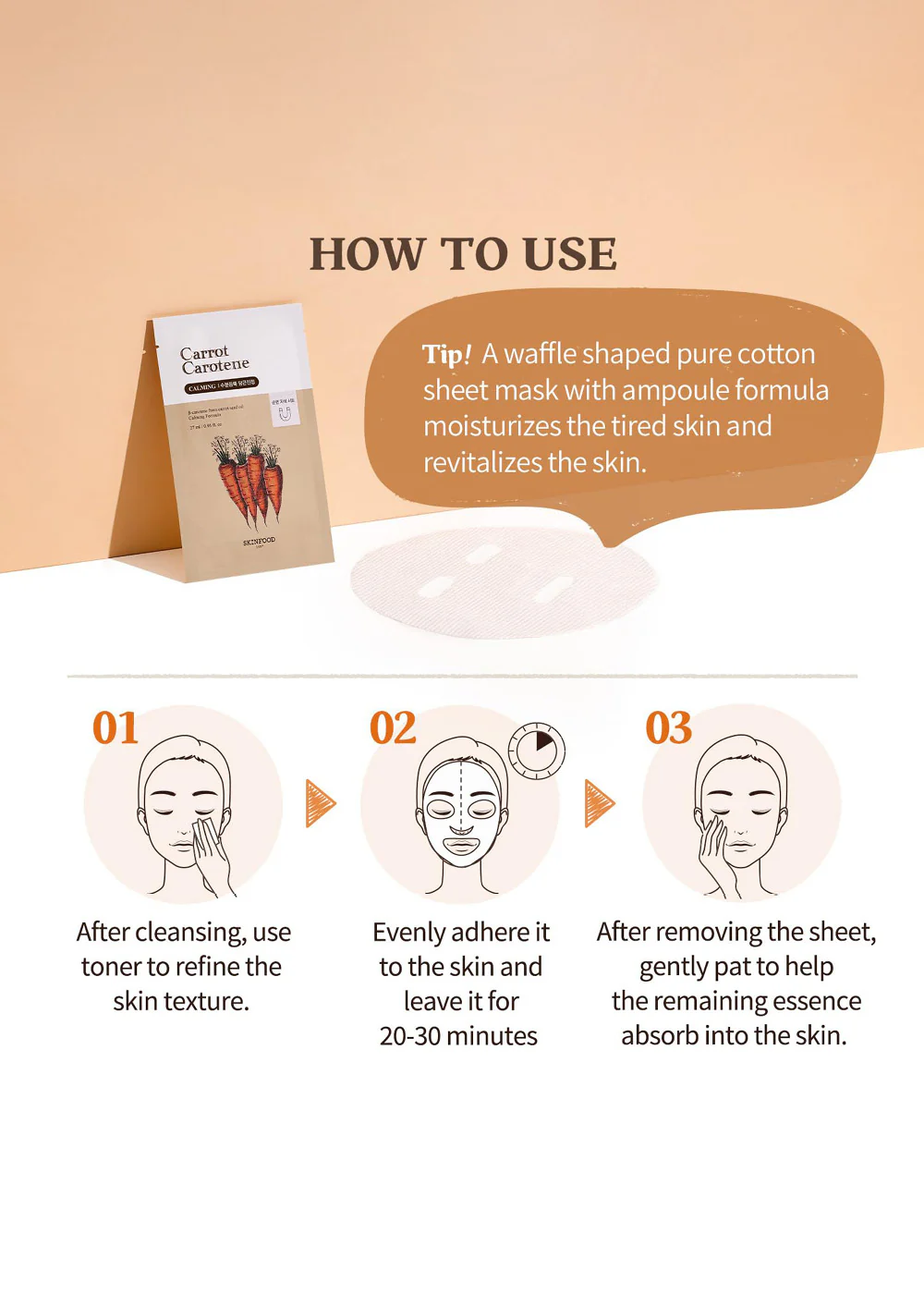 SKINFOOD Carrot Carotene Mask (1 Mask) - Image 7