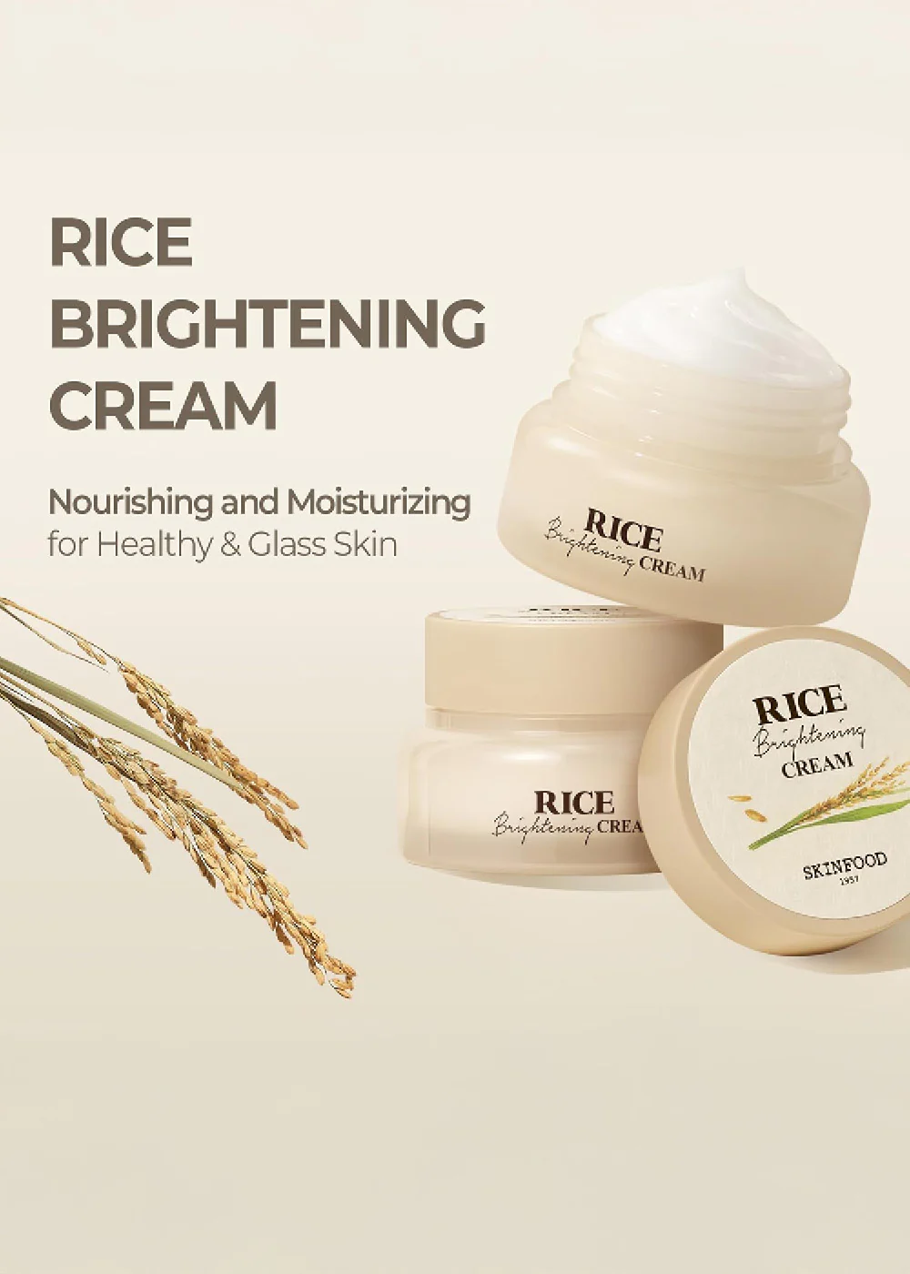 SKINFOOD Rice Brightening Cream 60ml - Image 2