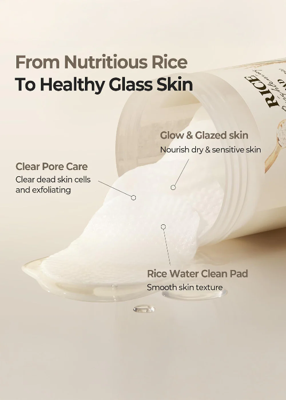 SKINFOOD Rice Brightening Pad (60 Pads) - Image 3