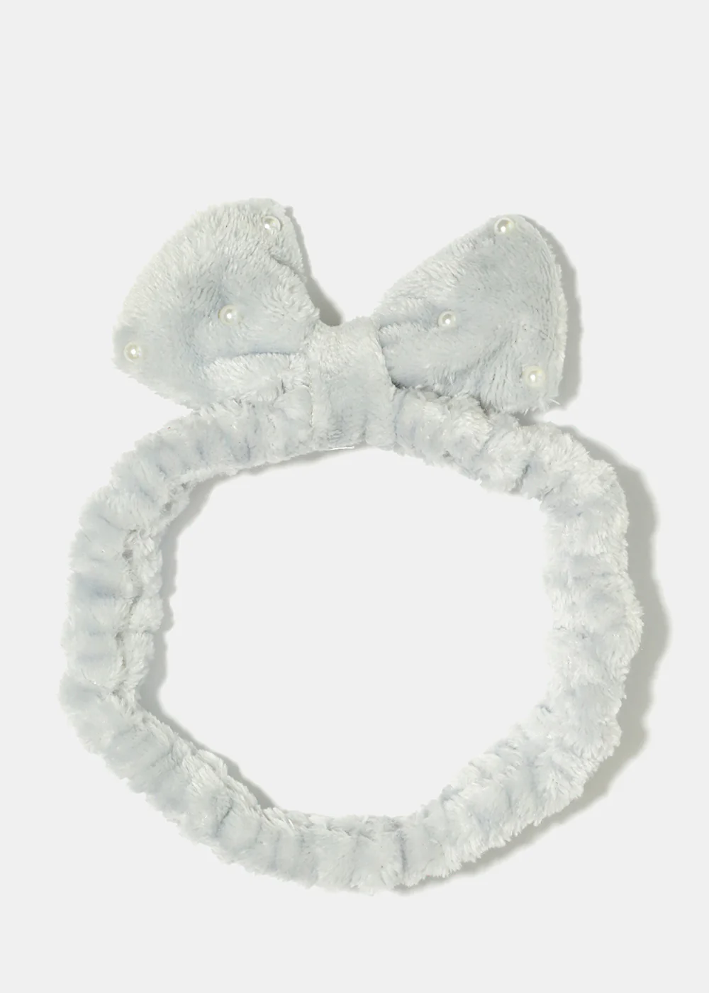 Small Bow & Pearls Spa Headband - Image 3
