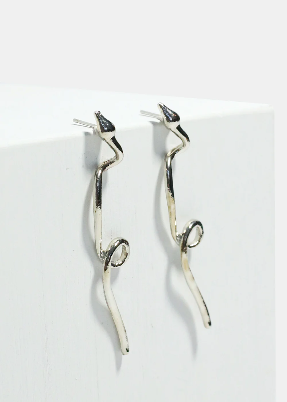 Snake Loop Dangle Earrings - Image 2