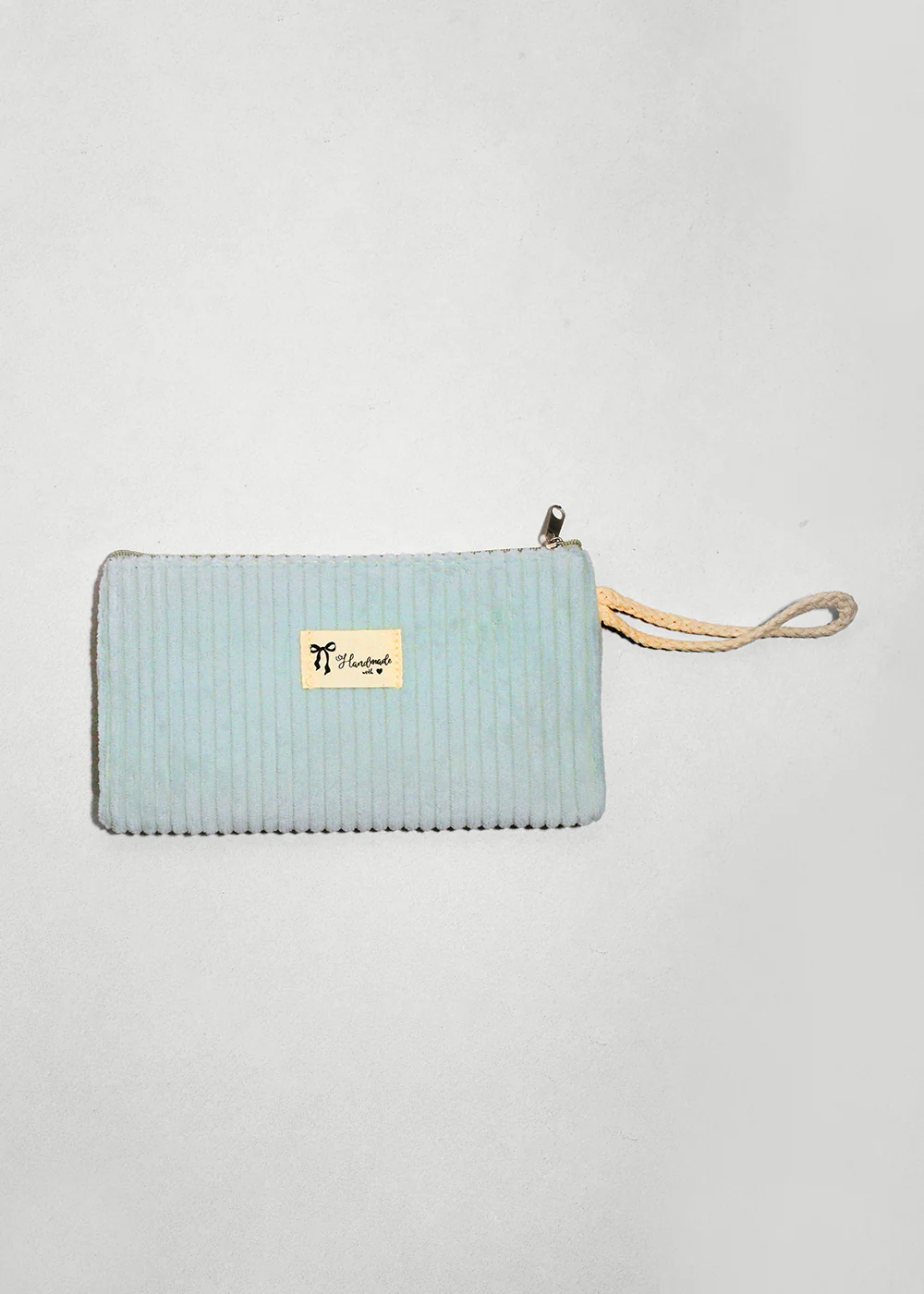 Soft Ribbed Velvet Cosmetic Pouch - Image 2